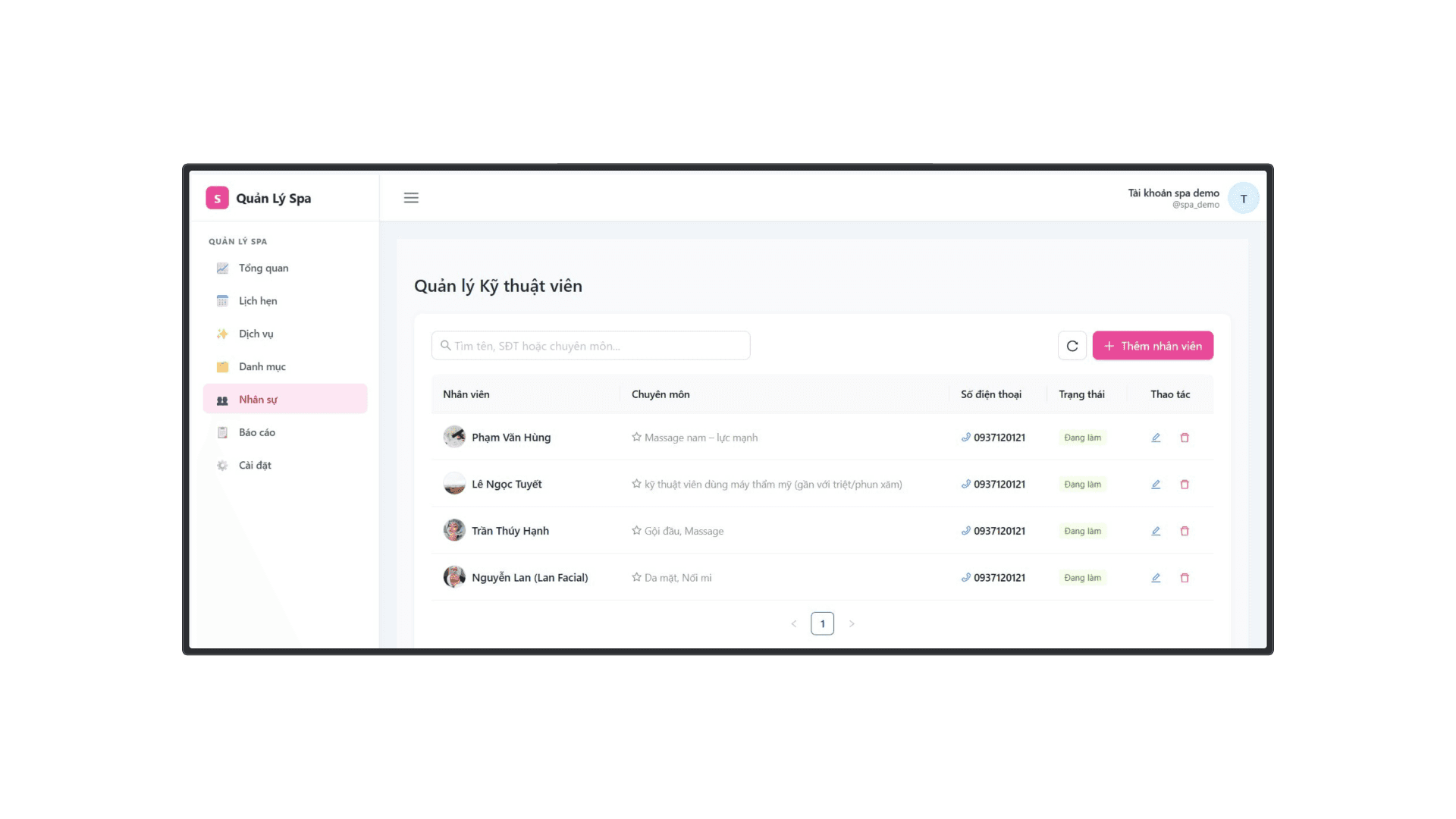 NhatSoft Spa - Phần mềm Quản lý Tiệm Online - Giao diện chính